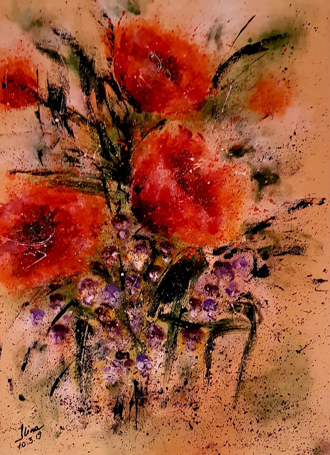 ArteDiAlina.com painting: flowers for her 2